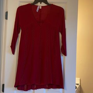 Long sleeve red dress